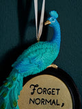 Blue Peacock Hanging Decoration 14.5cm - British product