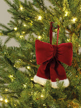 Next Decoris Set of 4 Santa Bow Christmas Tree Decorations- Buy online at McGrocer