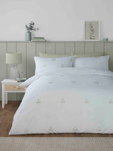 Serene Green Emily Embroidery Duvet Cover Set