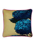 Laurence Llewelyn-Bowen lime hydrangea velvet cushion 43cm, UK version