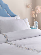 Next Appletree White Julianna Embroidery 100% Cotton Duvet Cover Set- Buy online at McGrocer