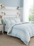 Dreams & Drapes Blue Finlay Stripe Duvet Cover Set - British product