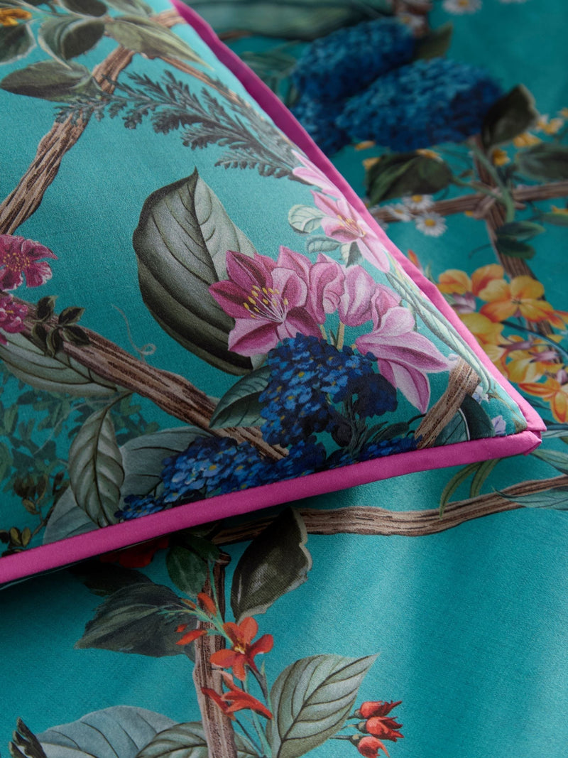 Laurence Llewelyn-Bowen Teal Cotswold Fantasia duvet cover set, UK version