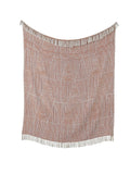 Appletree Myan cotton throw blanket in terracotta, UK version