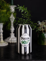 Next Rockett St George Black White Stripe Poison Can Ornament Ceramic- Buy online at McGrocer