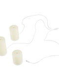 Lights4fun Natural TruGlow rechargeable LED pillar candle trio 15cm, UK version