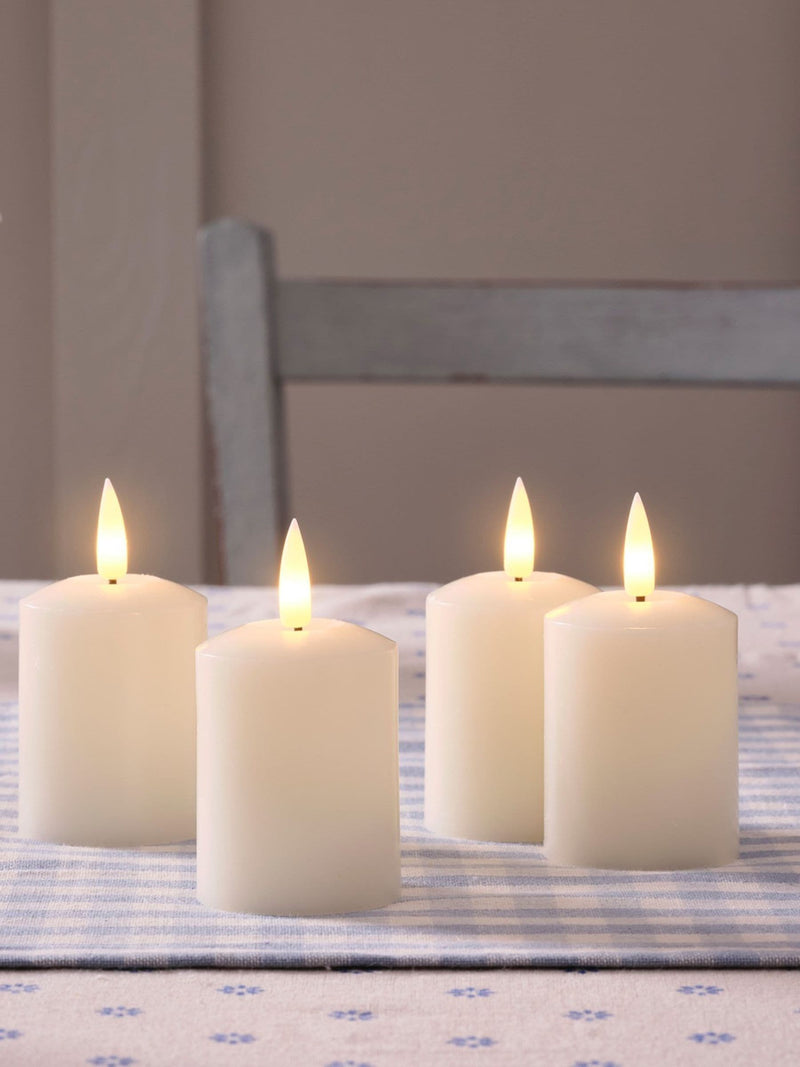 Lights4fun Natural Rechargeable TruGlow Votive Candles 6.5cm, UK version