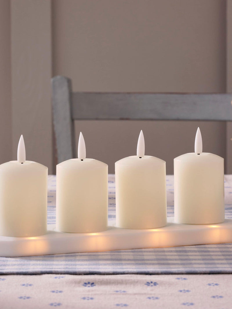 Lights4fun Natural Rechargeable TruGlow Votive Candles 6.5cm, UK version