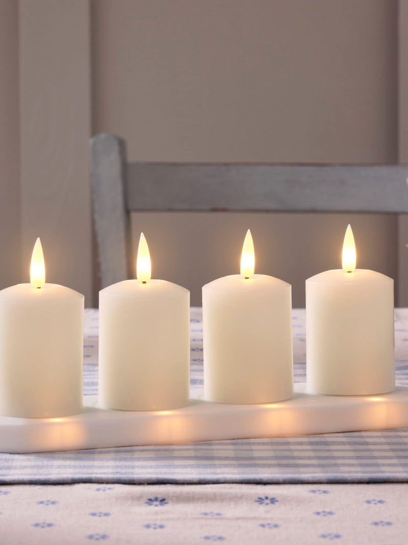 Lights4fun Natural Rechargeable TruGlow Votive Candles 6.5cm, UK version