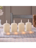 Lights4fun Natural Rechargeable TruGlow Votive Candles 6.5cm, UK version