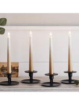 Lights4fun Bronze Ombre TruGlow LED Taper Candles Set of 4 22cm