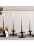 Lights4fun LED taper candles bronze ombre 22cm, UK version