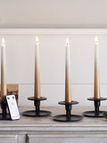 Lights4fun LED taper candles bronze ombre 22cm, UK version