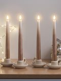 Lights4fun LED taper candles bronze ombre 22cm, UK version