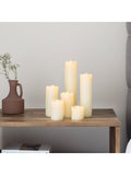 Lights4fun Natural 6 Slim LED Battery Candles with Dripping Wax, UK version