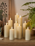 Lights4fun Natural TruGlow LED slim candles, 9 pieces, 22.5cm height, UK version