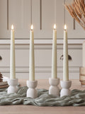 Lights4fun TruGlow natural taper candles set of 4 22cm, UK version