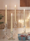 Lights4fun TruGlow natural taper candles set of 4 22cm, UK version