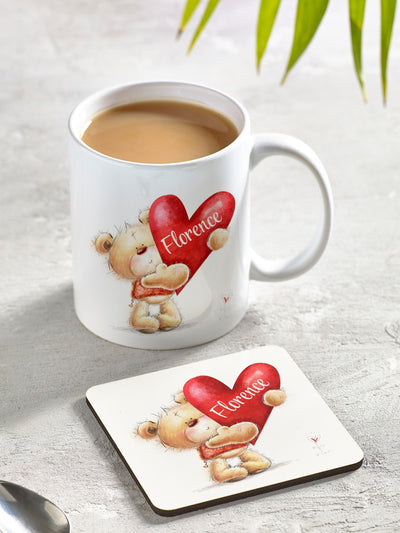 Next Loveabode Personalised Valentine Mug and Coaster Set 11oz- Buy online at McGrocer