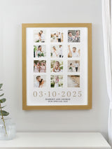 Next PMC Personalised Special Date Multi Photo Frame - White/Burgundy 38.3cm x 30.6cm- Buy online at McGrocer