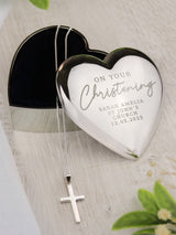 Next PMC Personalised Christening Trinket Box & Cross Necklace Christening Gift- Buy online at McGrocer