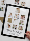 PMC personalised special date multi photo frame, imported from the UK