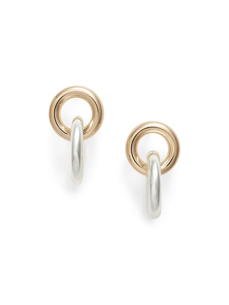 Lauren Ralph Lauren two tone circle link drop earrings, UK version