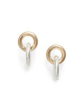 Lauren Ralph Lauren two tone circle link drop earrings, UK version
