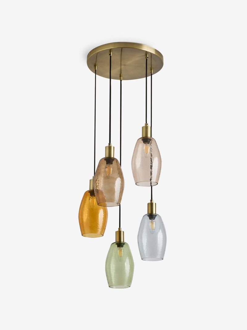 MADE.COM Isla cluster pendant light with tinted glass shades, UK version