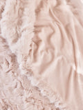Shabby Chic pink textured faux fur throw - British product