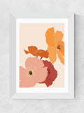 East End Prints White Autumn Wildflowers Framed Art Print