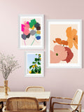 East End Prints White Autumn Wildflowers Framed Art Print