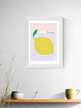 Next East End Prints White Big Lemon Framed Art Print- Buy online at McGrocer
