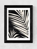 East End Prints black moody palm fronds framed art print - British product
