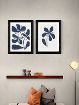 Next East End Prints Set of 2 Black Navy Floral Framed Art Print- Buy online at McGrocer