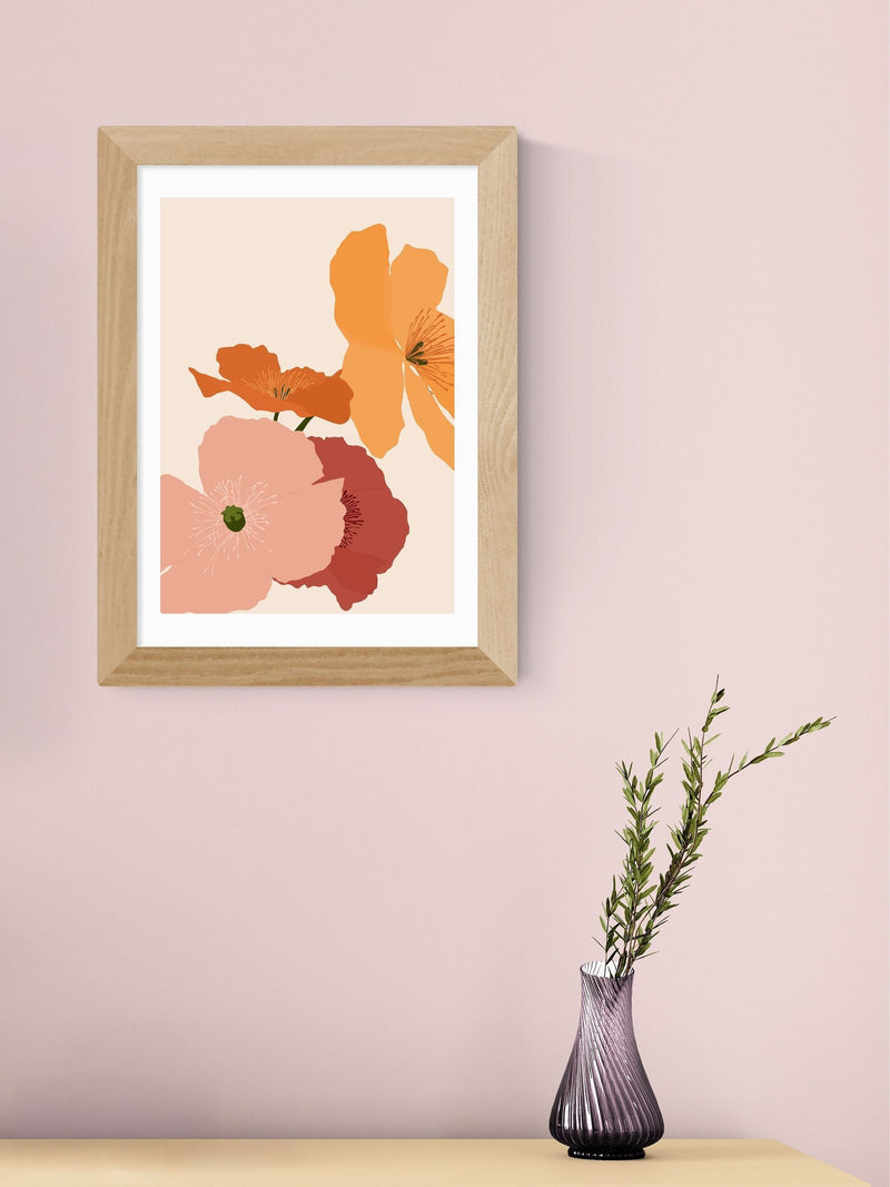 East End Prints Oak Autumn Wildflowers Framed Art Print