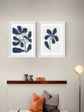 East End Prints white navy floral framed art prints, imported from the UK