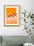 East End Prints Oak Time Flies framed art print - British product