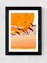 Next East End Prints Black Time Flies Framed Art Print- Buy online at McGrocer