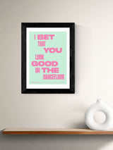 East End Prints Black Dancefloor by HollieGraphik Framed Art Print