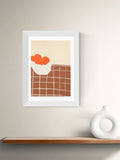 East End Prints White Oranges Framed Art Print