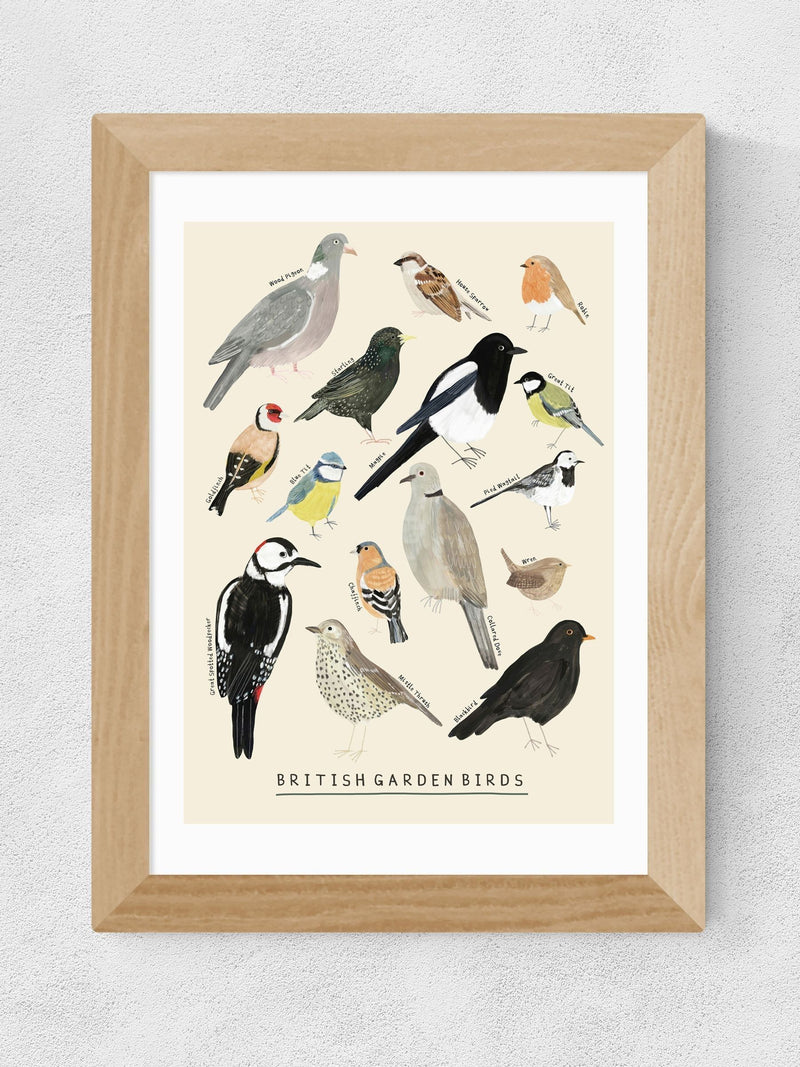 East End Prints Oak Garden Birds framed art print - British product