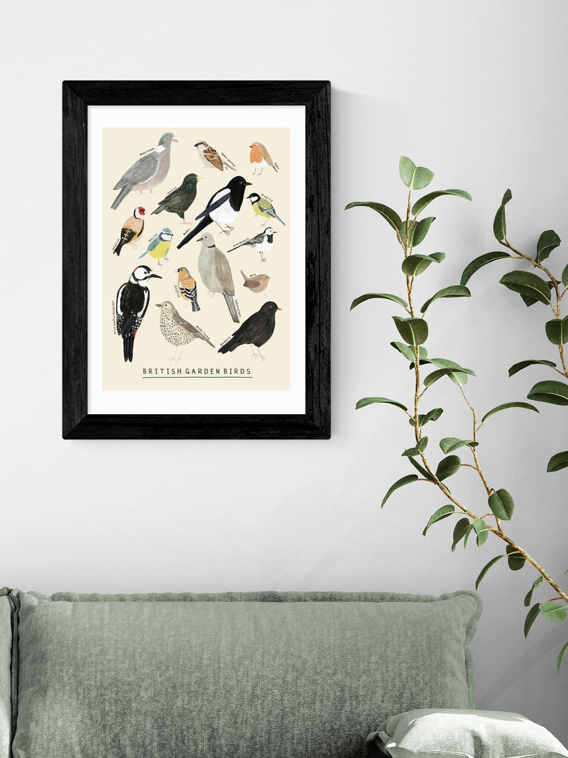 East End Prints Oak Garden Birds Framed Art Print