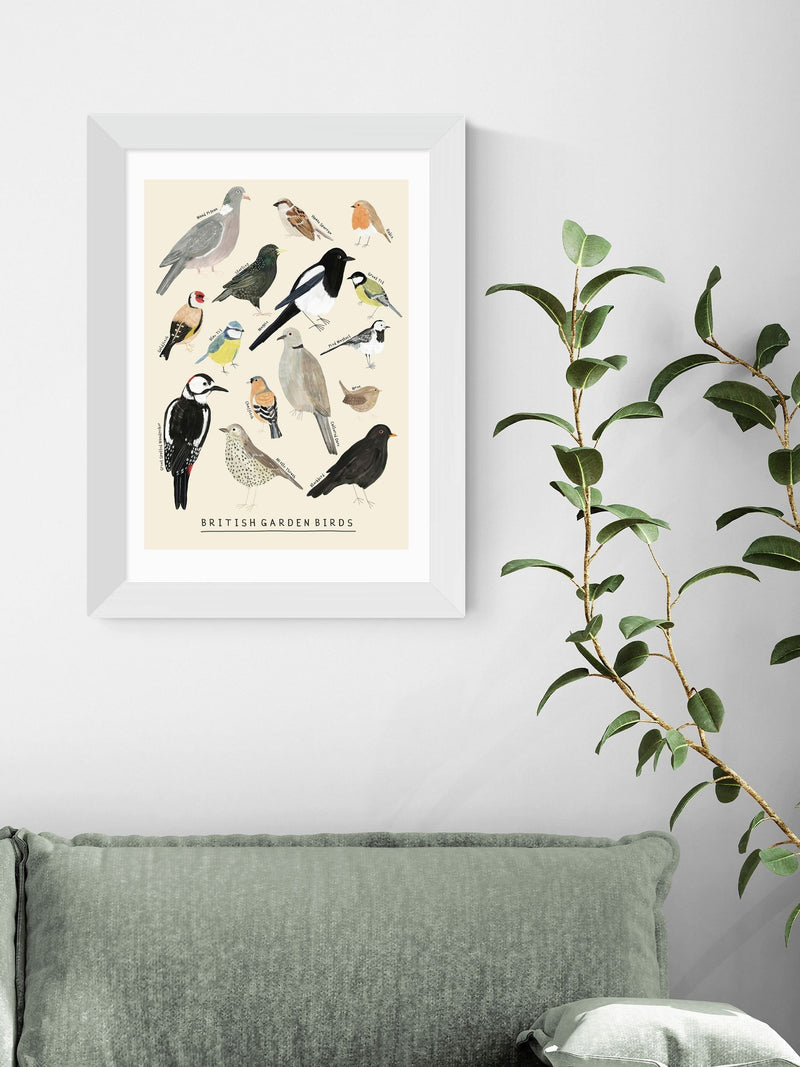 East End Prints Oak Garden Birds framed art print - British product