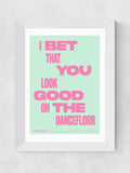 East End Prints White Dancefloor by HollieGraphik framed art print (British brand)