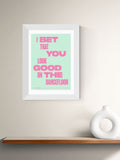East End Prints White Dancefloor by HollieGraphik framed art print (British brand)
