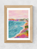 East End Prints Oak Seascape Oak Framed Art Print