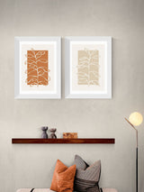 Next East End Prints Set of 2 White Framed Botany Oak Wall Art- Buy online at McGrocer