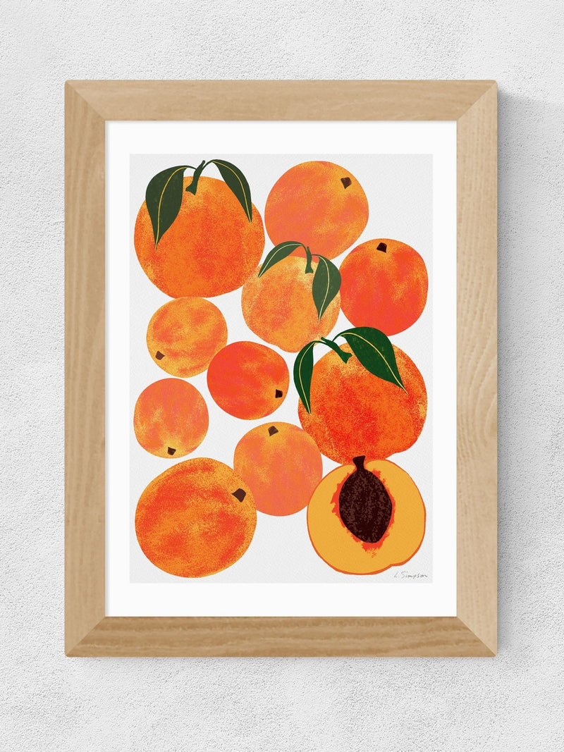 East End Prints Oak Peaches Framed Art Print