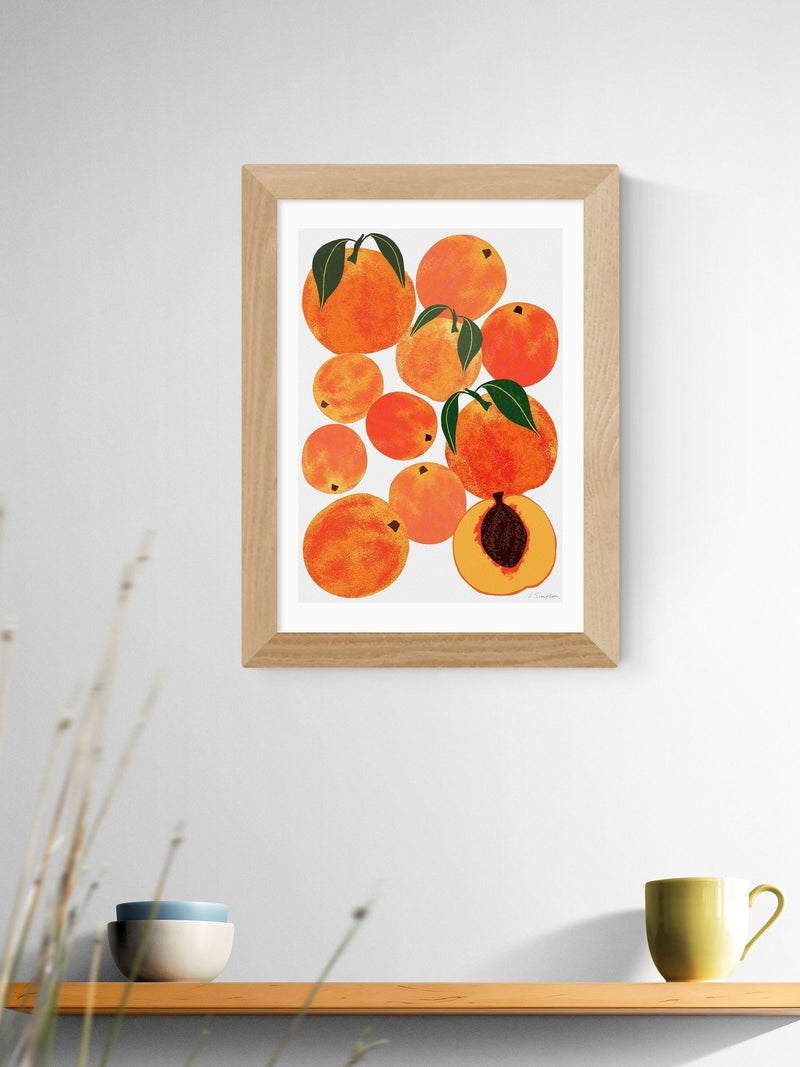 East End Prints Oak Peaches Framed Art Print